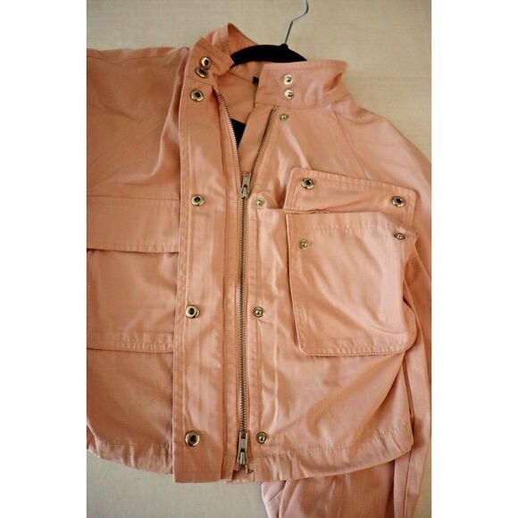ATM AW5961-MB Women's Sz XS Oyster Pink Patch Pocket Cargo Jacket - Picture 8 of 14
